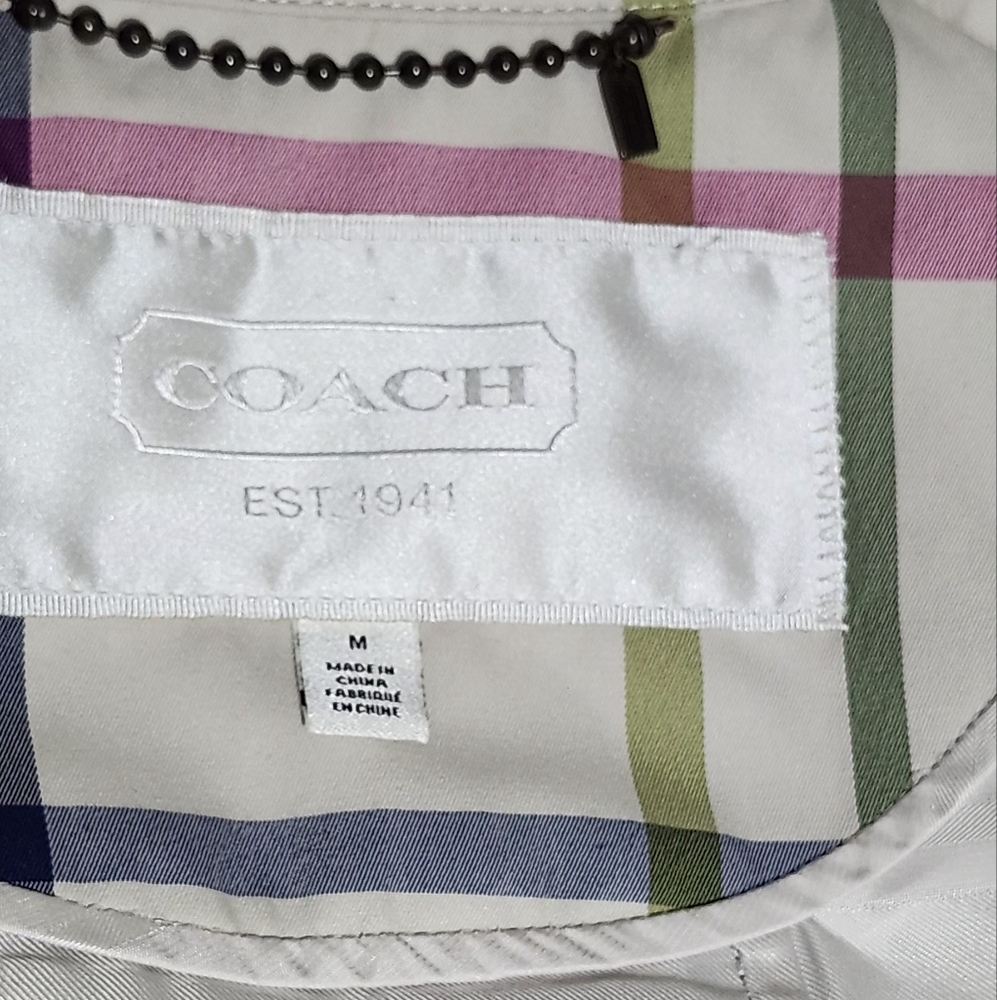 Coach Multicolor Plaid Trench Coat - Picture 10 of 14